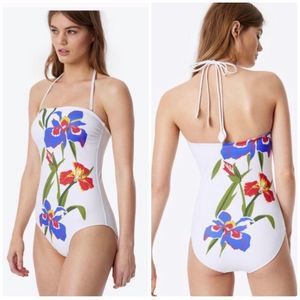 Tory Burch Iris White One Piece Bathing Suit